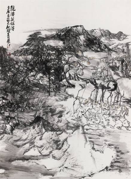 抗倭英雄傳，張志民，96×178cm，2012年